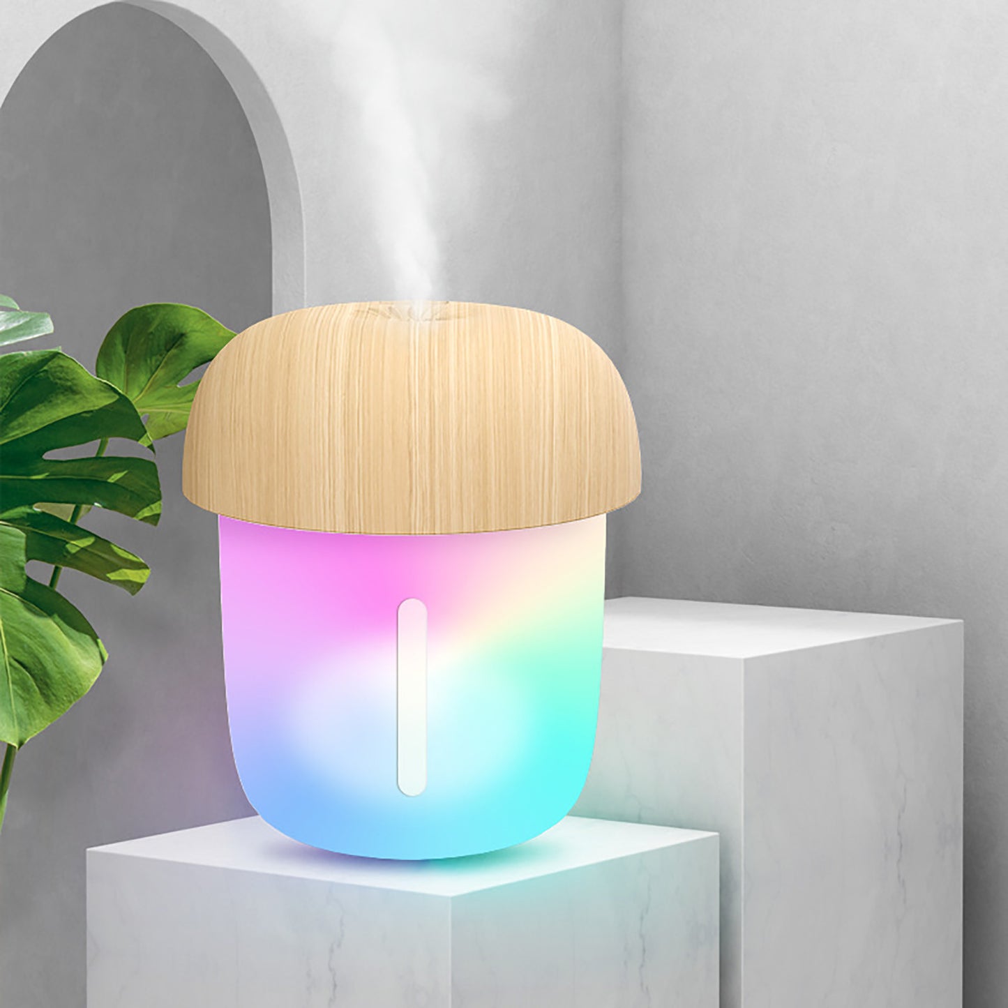 Mushroom Shape Humidifier Portable Mini Humidifier Direct usb current Aroma Diffuser Cool Mist 300ml (With box)