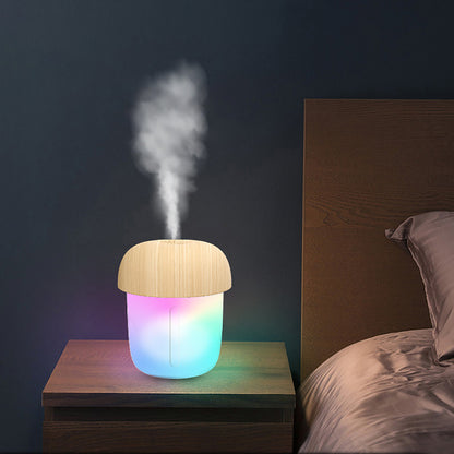 Mushroom Shape Humidifier Portable Mini Humidifier Direct usb current Aroma Diffuser Cool Mist 300ml (With box)
