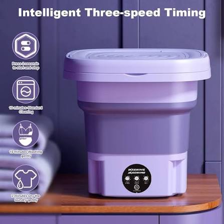 Foldable Portable Mini Washing Machine for Travel & Baby Clothes