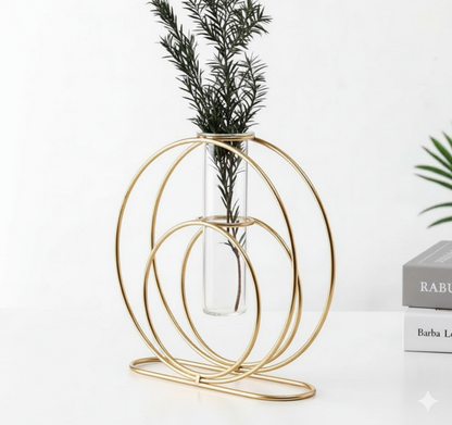 Elegant Golden Glass Vase - 1 Pc for Stunning Home Decor