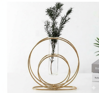 Elegant Golden Glass Vase - 1 Pc for Stunning Home Decor